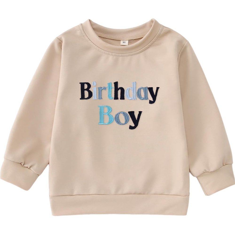 Tan and Black Crew Neck Sweatshirt with Ribbed Cuffs